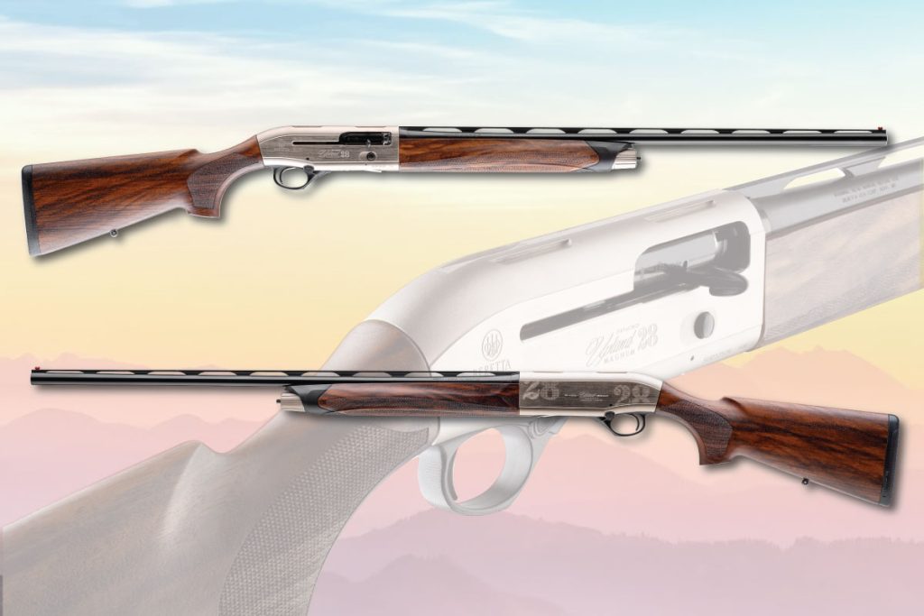 The Beretta A400 Upland 28 Magnum has a reshaped stylized nickel-plated receiver and wearing walnut furniture and a newly redesigned extended bolt handle and release. Check them out on GunBroker.com.