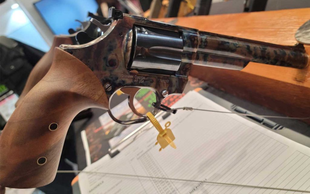 Korth Vintage Revolver: These six-shot .357 magnums feature a color-case hardened frame and barrel shroud with a charcoaled-blue cylinder. Shop n GunBroker.com