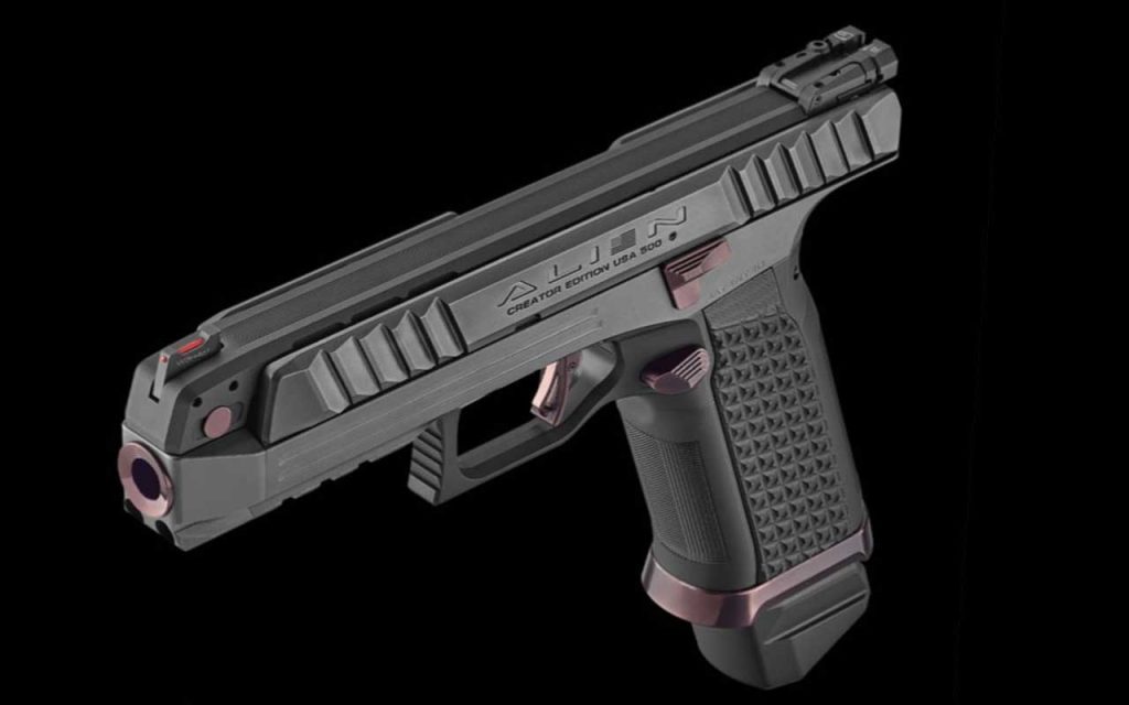 New for 2023 Laugo Alien Creator: A limited run model with different options to build out the pistol with different grip and magwell options.
