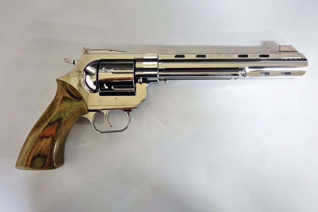 Silver Creek Firearms Model 4110 .357 Magnum Revolver. All the components are machined from solid blocks of 17-4PH stainless steel. GunBroker.com