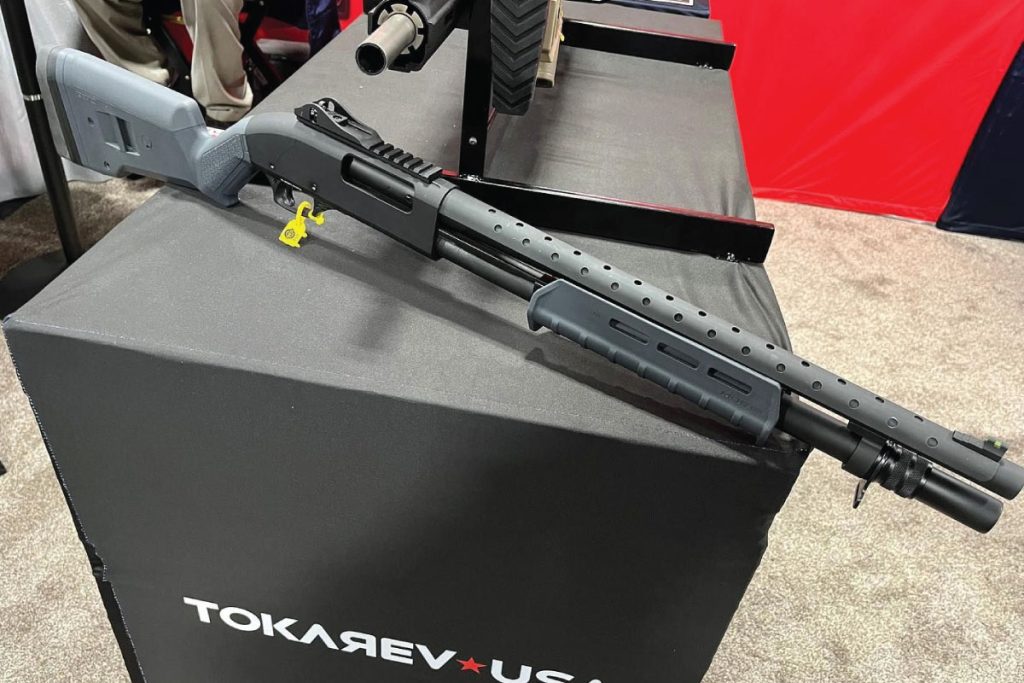 Tokarev TX3 pump shotgun has a retro feel and are rock solid on the range.  Buy it now on GunBroker.com