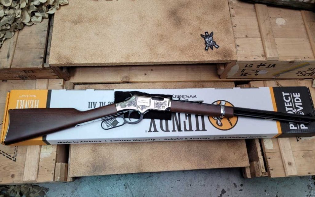 Henry Golden Boy Father's Day Tribute Rifle in Silver. Find it on GunBroker.com