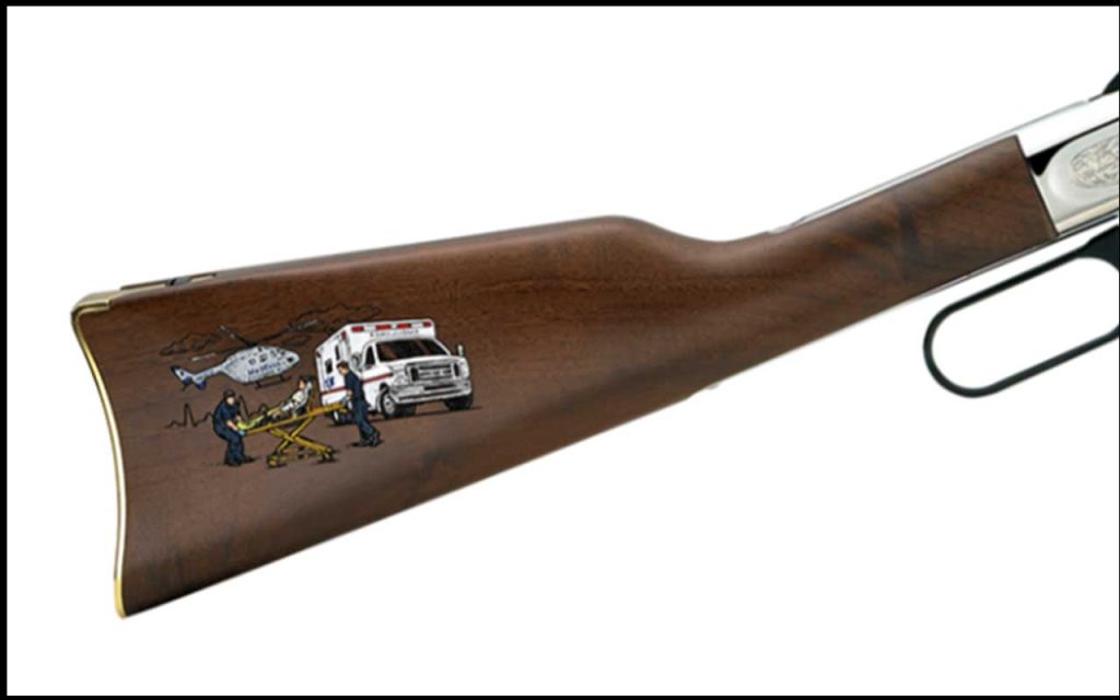 Henry Golden Boy EMS Tribute 22 LR 20" Barrel American Walnut - Detail. Find it on GunBroker.com