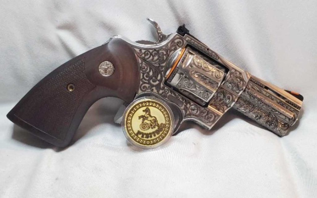 Custom Engraved Colt Python .357 Mag 3" . Find it on GunBroker.com