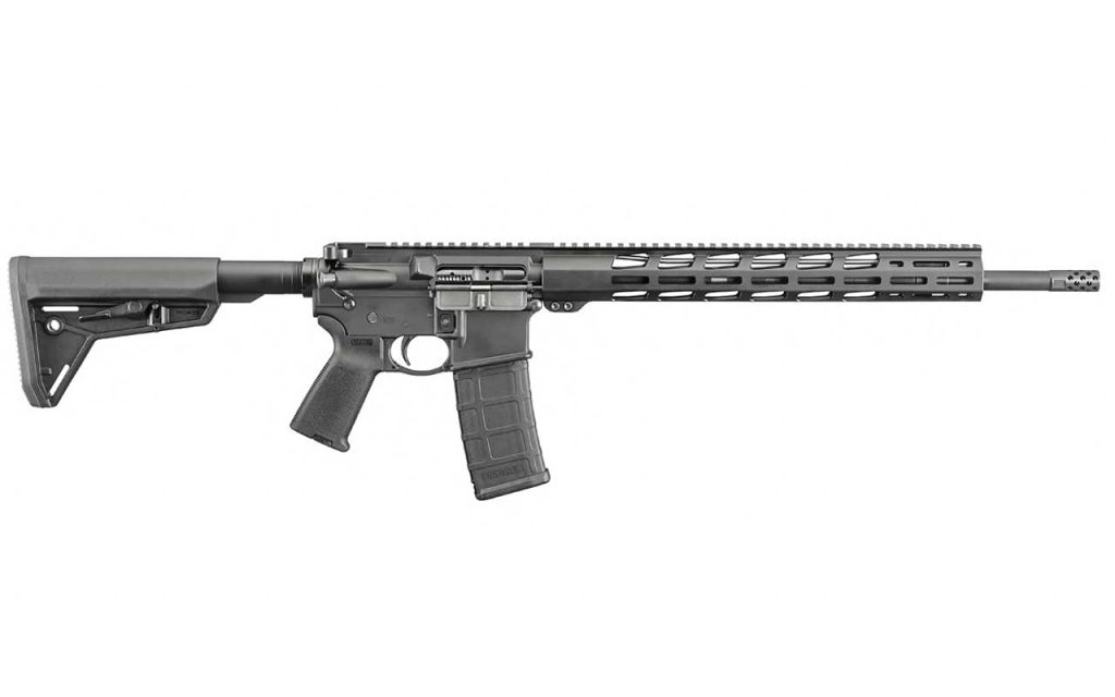 The Ruger AR 556 MPR is a sleek, precision-oriented AR-style rifle that would be great for target shooting or predator hunting.