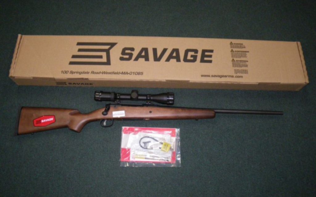 Savage Axis II XP Hardwood 243 Win 22" with Scope.  Find it on GunBroker.com