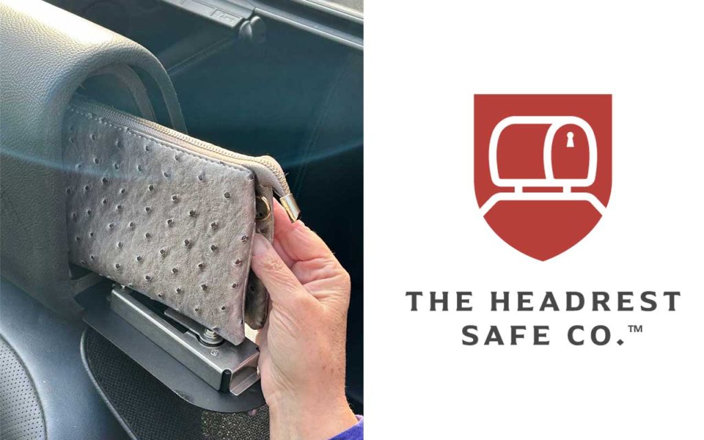 Secure your valuables in the Headrest Safe when traveling.