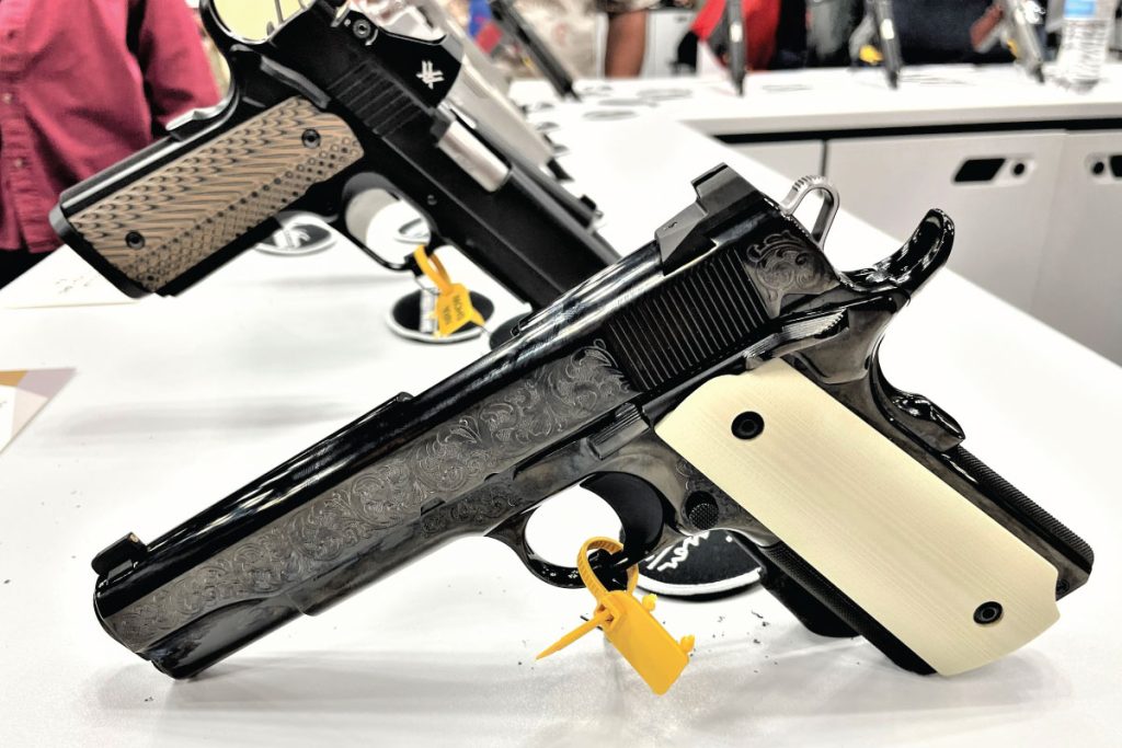 The Dann Wesson Heirloom uses a forged steel 70-series frame and slide that is hand-fit with a billet alloy steel fire-control system. GunBroker.com