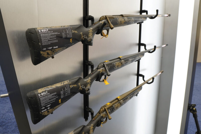 Browning X-Bolt Rifles on display wall - GunBroker.com