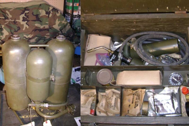 GunBroker.com Item 983263504, WW2 US M2-2 Flamethrower and M27 Service Kit