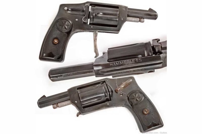 Velo-Dog Revolvers: Wild Dogs - RARE ANTIQUE GERMAN HAMMERLESS 6mm CENTER FIRE   VELO DOG 5-ROUND DA