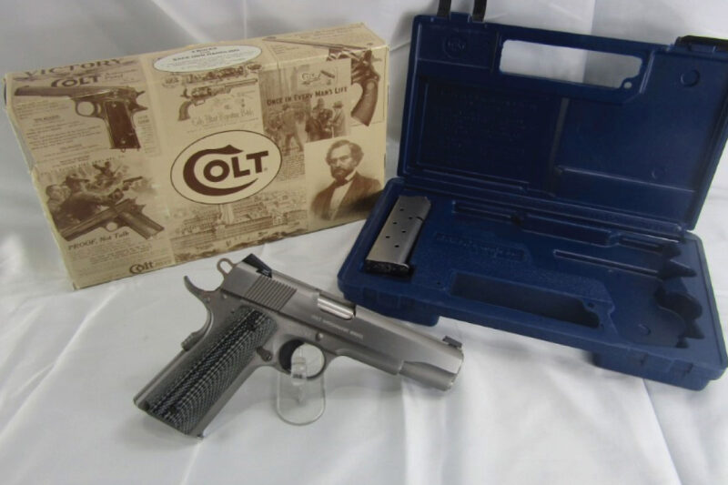 GunBroker.com Item 1008048029, Colt 1911 Ser 80 Government Stainless in Box .45ACP 1995, was sold on 9/16/23
