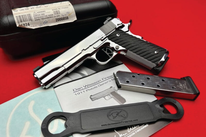 GunBroker.com Item 1009196218, Dan Wesson Valor 1911 .45ACP 5 In Box BREATHTAKING BRIGHT STAINLESS, was sold on 10/1/23