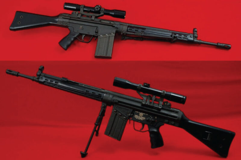 GunBroker.com Item 1008347345,  Rare 5/66 Heckler & Koch HK41 Santa Fe Golden Sate Push Pin & Heavy Bi-Pod was sold on 1/21/2024