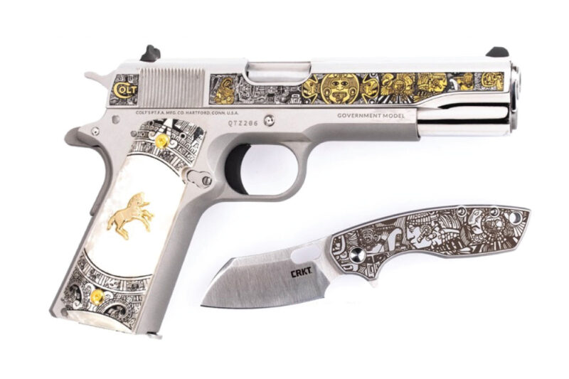 GunBroker.com Item 1035908782, Colt TALO COLT AZTEC EMPIRE STAINLESS .38 Super w/Matching Number Knife NIB was sold on 2/25/2024