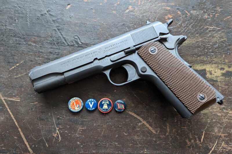 Even though you can buy a brand new M1911 pistol today, this example is from 1919 and is considered to be C&R eligible. - C&R Guns (Curio & Relic): What Are They?