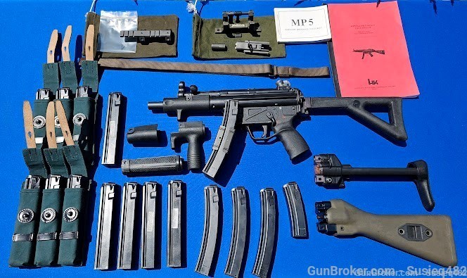 GunBroker Item #1063624509, HK MP5k Machine Gun Complete Package! Transferable Fleming Sear 3 calibers was sold for $56,025.00 on 9/045/2024