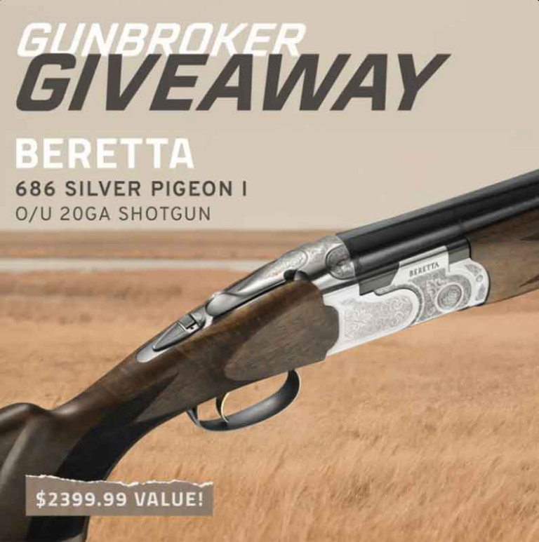 Enter to Win a Beretta 686 Silver Pigeon 
20ga Shotgun at GunBroker.com

