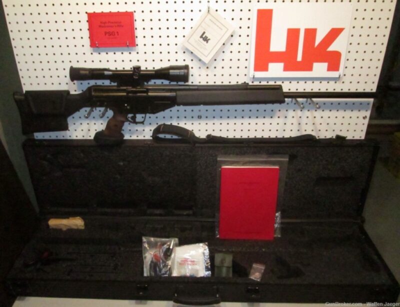 GunBroker Item #1059460517, HK PSG1 Build on HK91 Unfired All Accessories PSG-1 H&K Heckler Koch was sold for $18,000.00 on 10/06/2024