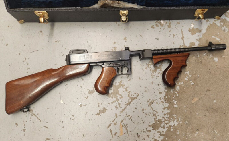 GunBroker Item #1074628803, Auto Ordnance West Hurley 1928 Thompson Transferable Machine Gun 45ACP was sold 21,750.00 on 11/26/2024