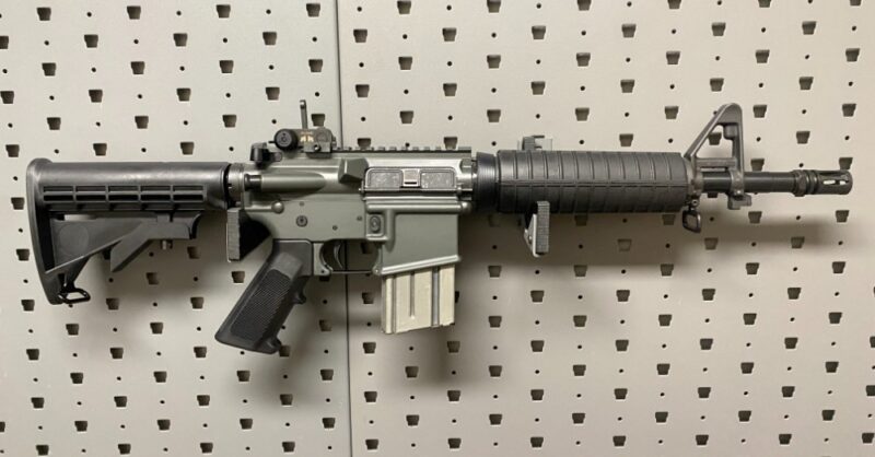 GunBroker Item #1072558628, PAWS ZX16A1 M16 Commando ISS Movie Gun 5.56mm 11.5" eForm-3 was sold $34,100.99 on 11/10/2024
