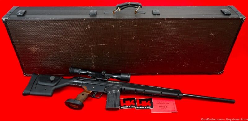 GunBroker Item #1079754398, Heckler & Koch PSG1 7.52x51 Sniper w/ Original Case was sold for $37,502.00 on 12/29/2024