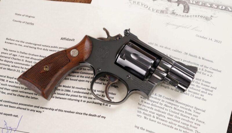 USAF General Charles G. Boyd Smith & Wesson S&W Model 56 .38 Spl Revolver - Highest Bid Counts on GunBroker January 2025