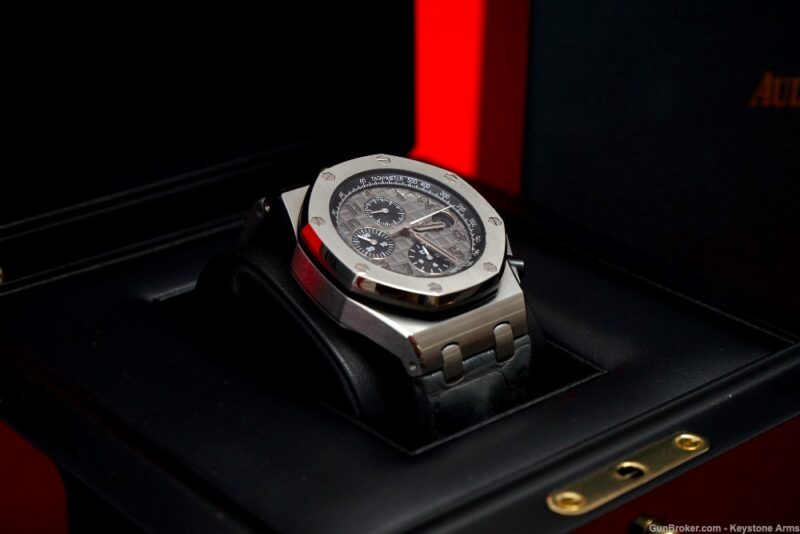 Most Expensive Items Sold on GunBroker | January 2025 -Audemars Piguet AP Royal Oak Offshore Elephant Like Rolex was sold for $18,025.00 on 01/19/2024