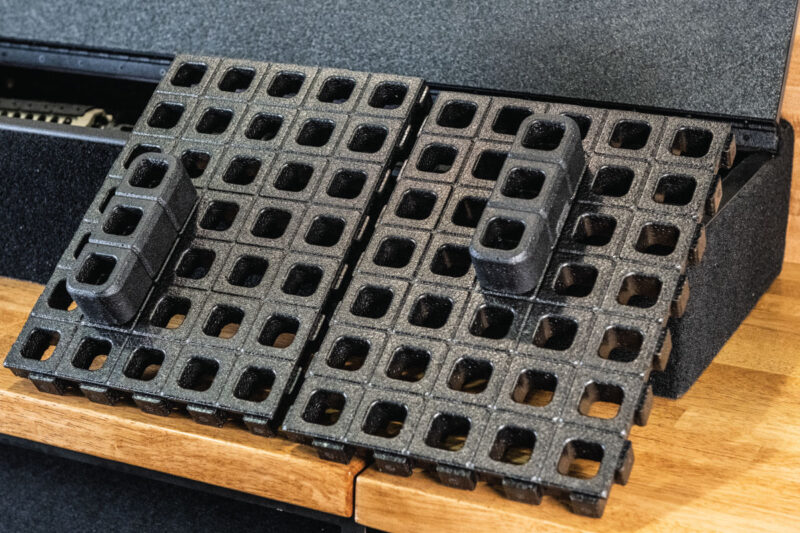 DAKA GRID Organizer is resistant to absorbing liquids and chemicals, making it easy to clean