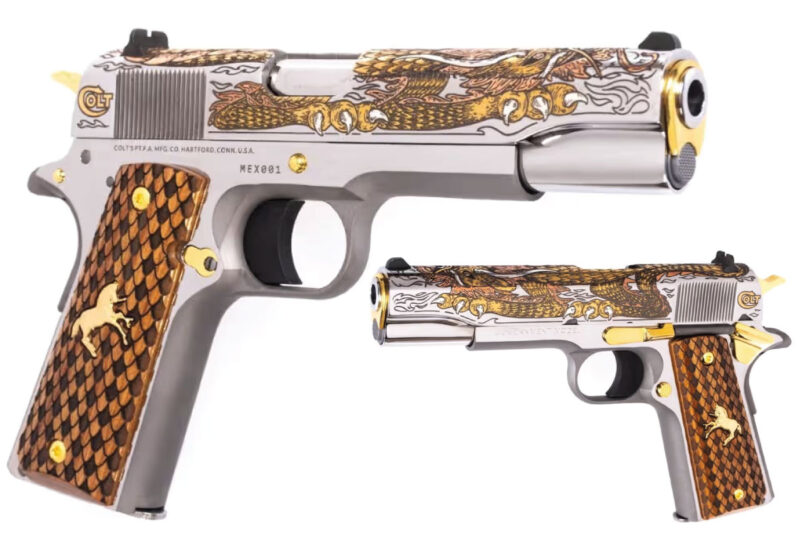 Colt Dragon .38 Super 1911 Serial #1 Of 25 Real Ruby Eyes Top 22 Products with the Highest Number of Bids on GunBroker | April 2025