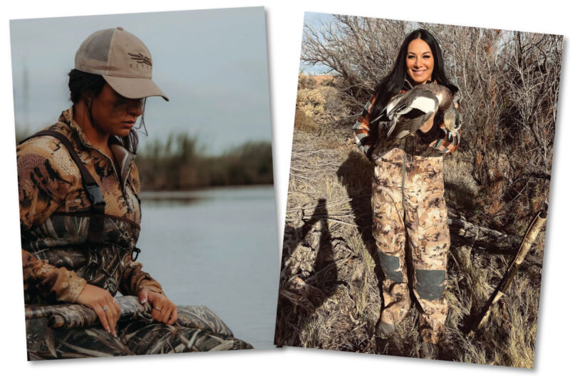 Naomi knows that solid gear can make or break a hunt. Naomi in hunting gear