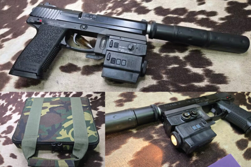 GunBroker Item #1100986802, HK Mark 23 SOCOM Deployment Kit Wilcox LAM KAC Vero Beach Mgs 45ACP OHG was sold for $20,000.00 on 05/25/2025