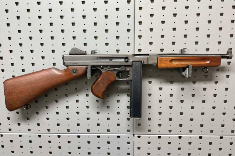 GunBroker Item #1106033330, C&R WWII Auto Ordnance M1A1 Thompson 45 ACP SMG was sold for $29,625.00 on 06/8/2025