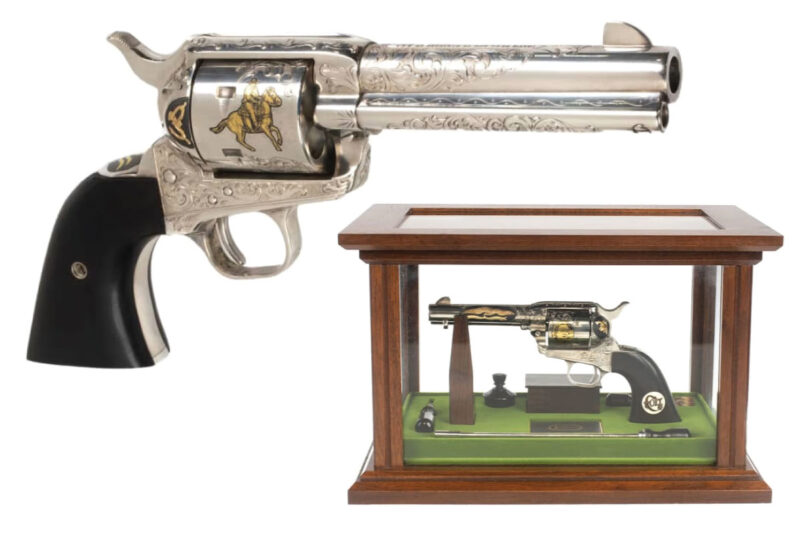 Colt John Wayne Deluxe Single Action Army in Glass Presentation Case & Box