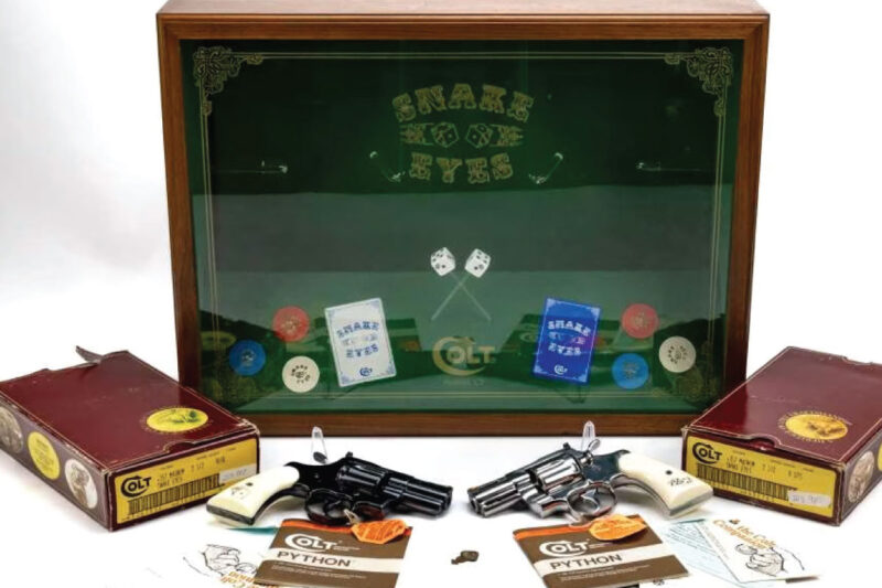 GunBroker Item #1116602082, 1989 Colt Snake Eyes Python Revolver Set .357 Mag 160 of 500 was sold for $18,775.00 on 07/22/2025