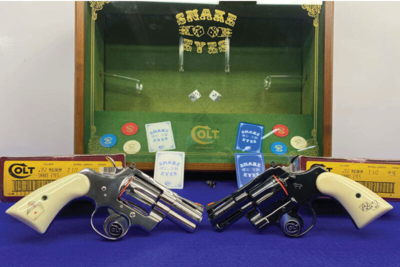 GunBroker Item #1114143336, Colt Python Snake Eyes Set .357 Mag #287 OF 500 was sold for $25,026.00 on 7/20/2025