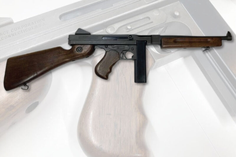 GunBroker Item #1113869170, M1A1 Thompson Machine Gun Auto Ordnance by Savage was sold for $25,075.00 on 7/06/2025