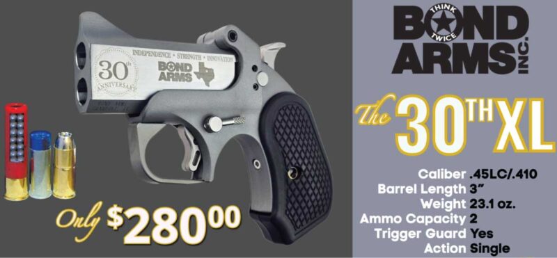 For a limited time only, Bond Arms is celebrating 30 years of American craftsmanship. Image of Special edition 30thXL