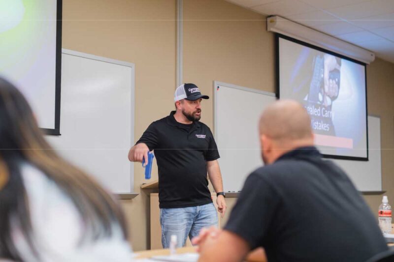 Expert instruction builds confidence and safe habits from day one. Man Teaching. 9 Takeaways On What to Expect in Your In-Person Concealed Carry Class