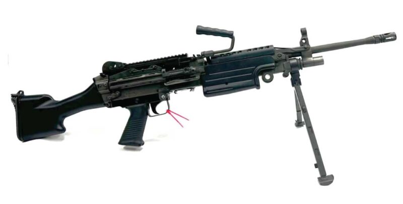 GunBroker Item #1126682591, No Demo Letter Post-86 Dealer Sample FN FNH M249 SAW Belt-Fed 5.56mm MiniMi sold for $30,125.00 on 9/28/2025