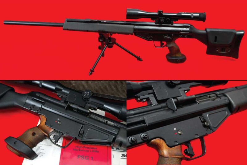 GunBroker Item #1122364977, 1989 Heckler & Koch PSG1 Sniper w/ Test Target & Original Case Grail sold for $26,625.00 on 9/07/2025