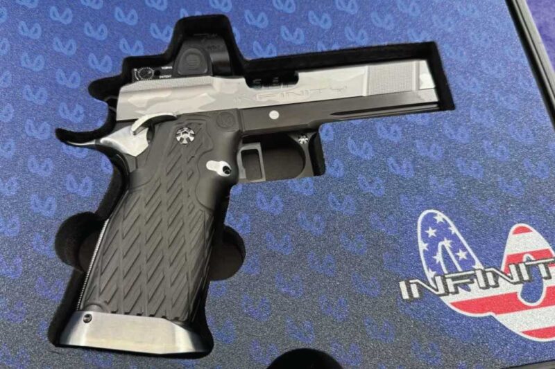 GunBroker Item #1106234759, Strayer Voigt SV Infinity BiA B I'm Awesome Photo Gun August 2025 Release sold for $21,075.00 on 9/28/2025