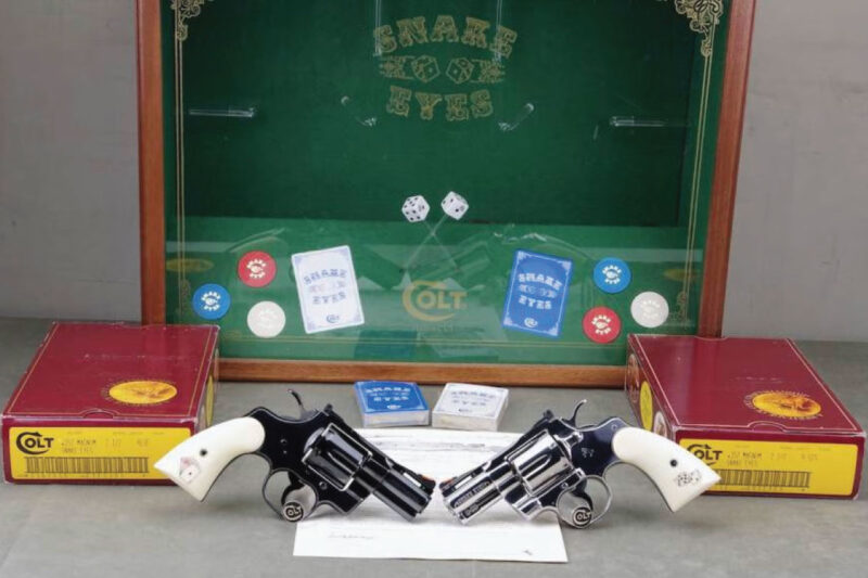 GunBroker Item #1128223523, Colt Python Snake Eyes Set NIB 100% Complete with Case Cards sold for $25,580.00 on 11/2/2025