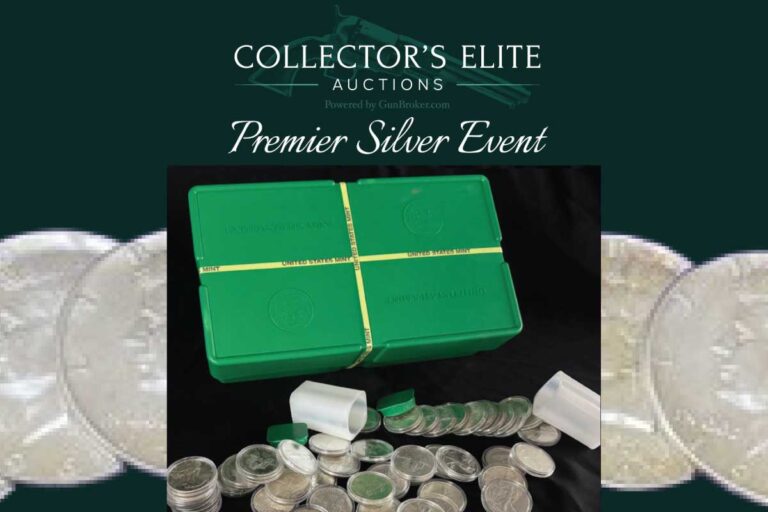 Final hours to bid on silver coins and bullion in the Bryant Ridge Premier Event. Penny-start lots close Sunday evening at Collector’s Elite Auctions.
