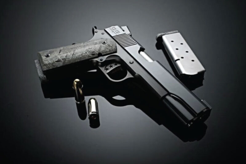 GunBroker Item #1143955086, Cabot OAK 1911 .45acp Monarch From The Heavens Pistol - Meteorite Gun sold for $34,125.00 on 12/28/2025