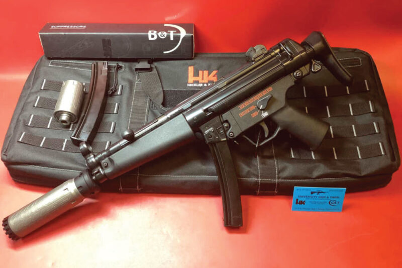 GunBroker Item #1127448873, Fleming Heckler & Koch MP5 Sear Host NFA Sub Machine Gun B&T Suppressor
