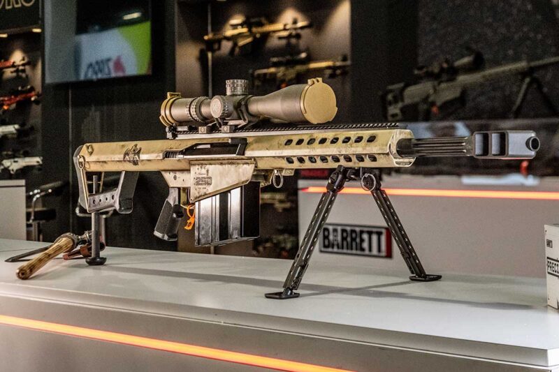 20-inch Barrett America 250 Model 82A1 Limited Edition rifles feature a custom Cerakote® finish inspired by early American symbolism.