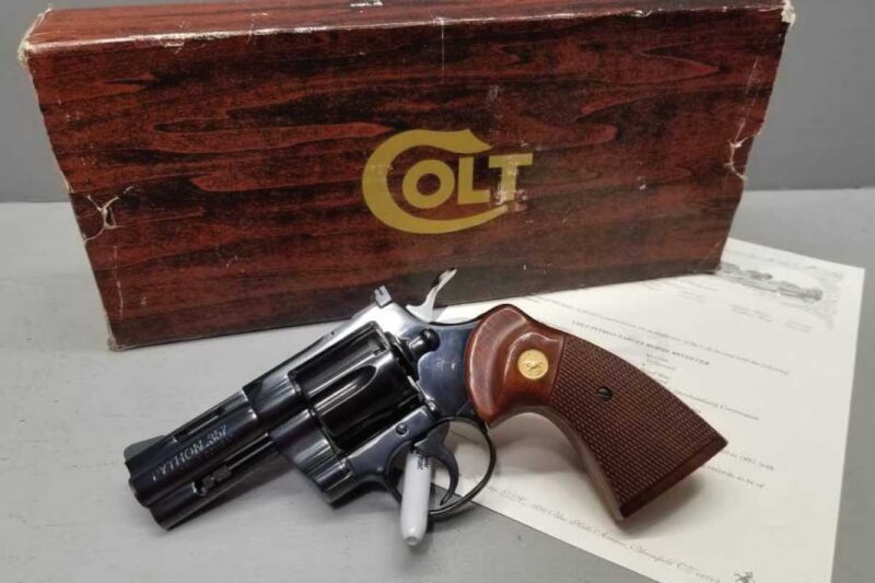 Gunbroker Item #1143281803, Colt/Pacific International California Combat Python .357 Mag 3" Sold For $25,000.00 on 1/21/2026