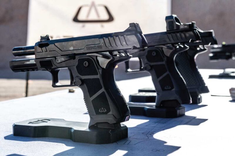 The 2311 Compact Pro Elite, machined aluminum grip module with aggressive texturing.