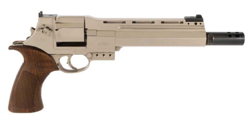 Gunbroker Item #1151949794, Mateba 6 Unica .44 Magnum 8” Nickel Semi-Automatic Revolver NIB from 2002 Sold For $25,575.00 on 2/1/2026